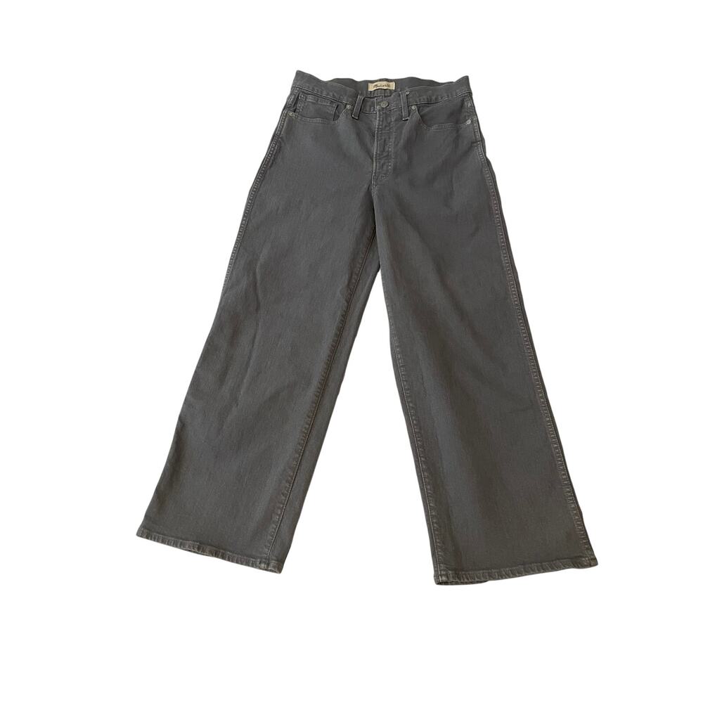 Madewell Gray Wide-Leg High-Rise Jeans / Size 28
